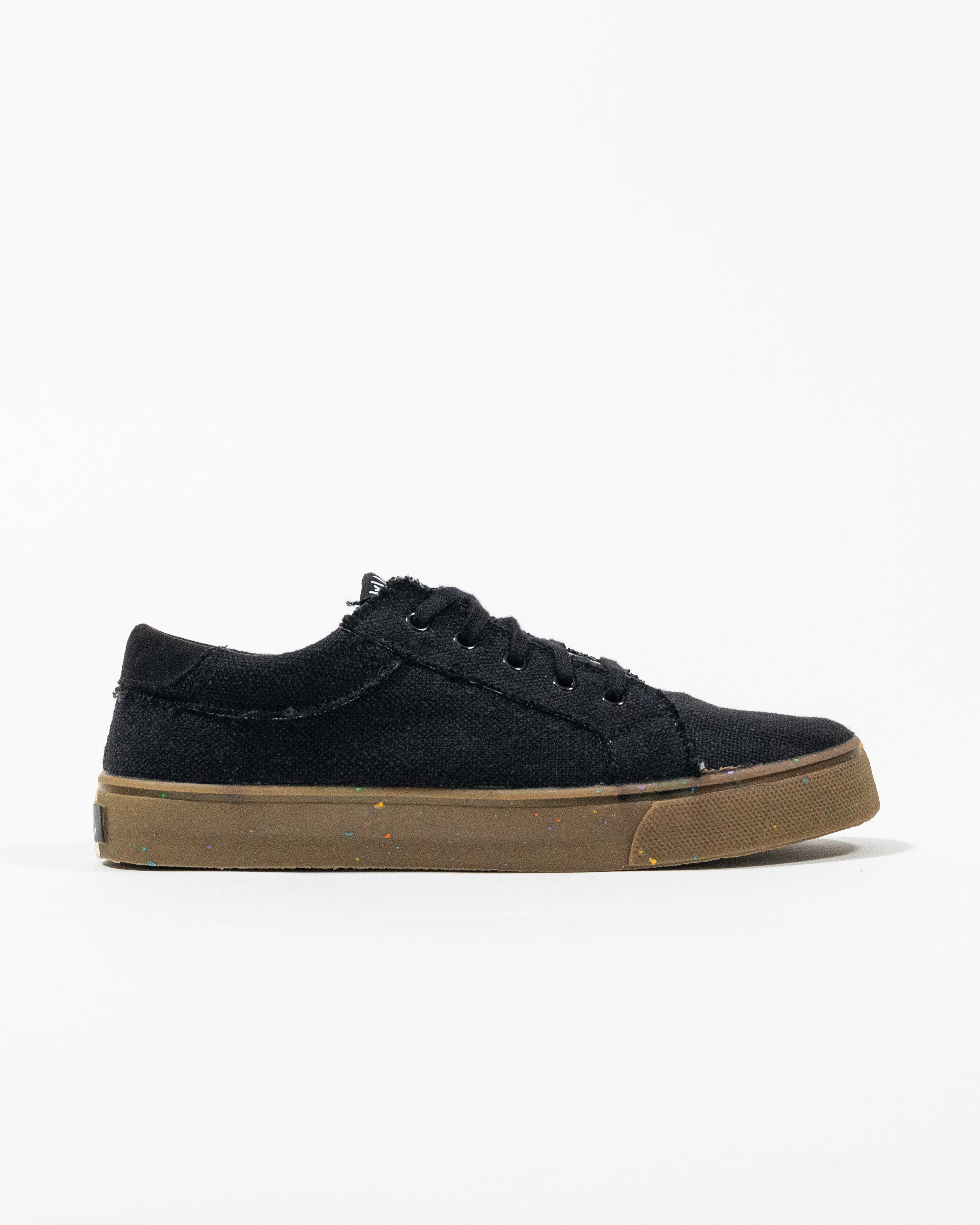 Hemp Low-Top Sneakers Black-Rubber Colour Venice Wasted Shoes